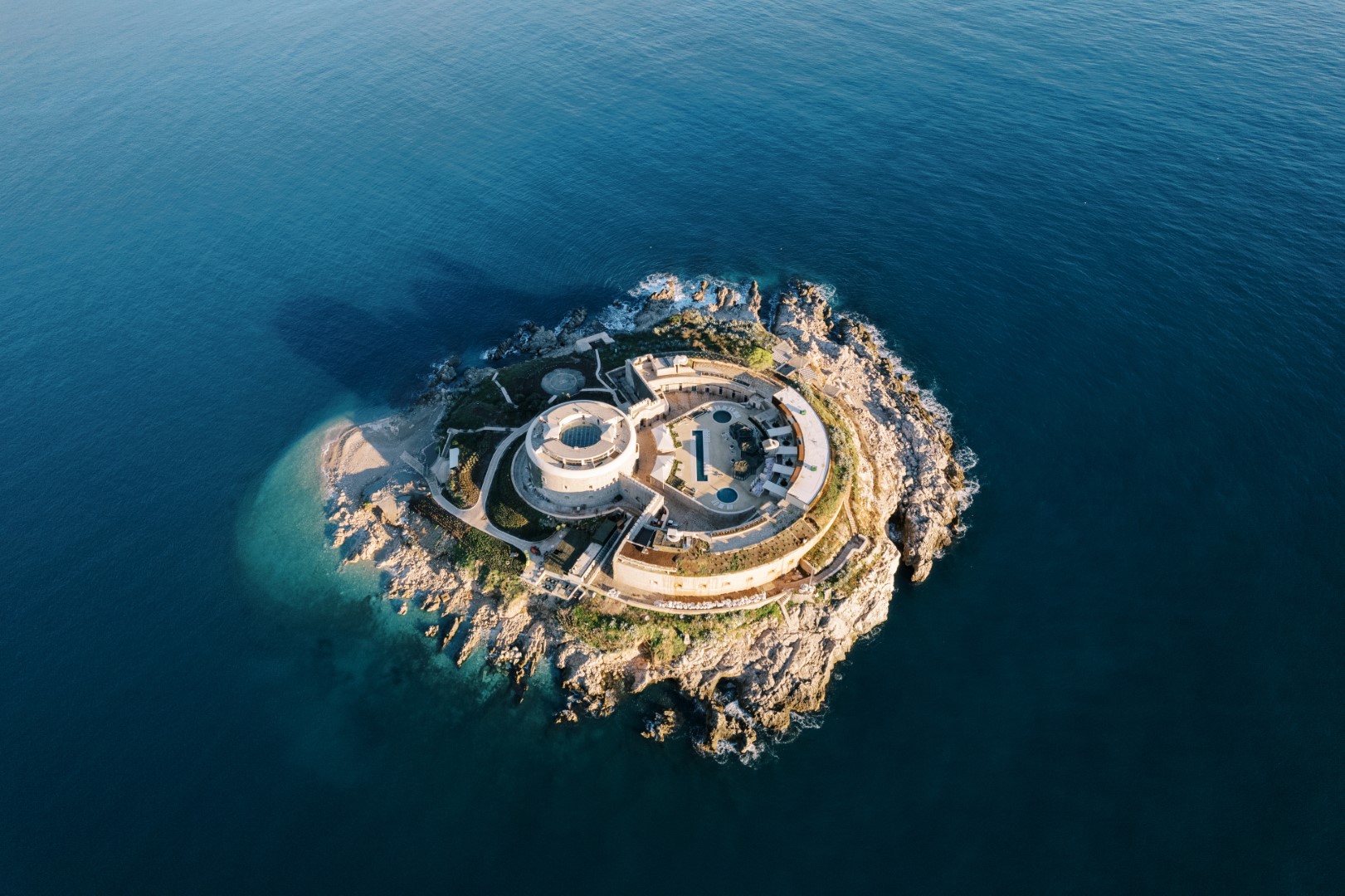 Mamula island and coastal scenery